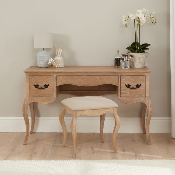 Lille French Limed Oak Dressing Table Set