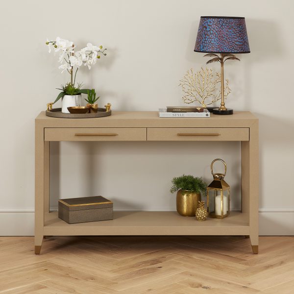 Richmond Shagreen 2 Drawer Console Table